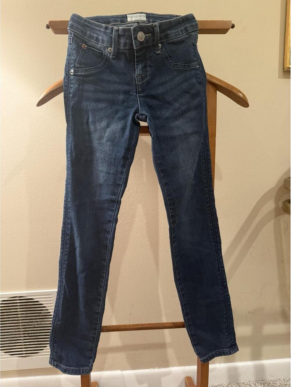 Hudson Jeans Girls 8 Blue Denim Flap Pockets Modern Stretch Euc